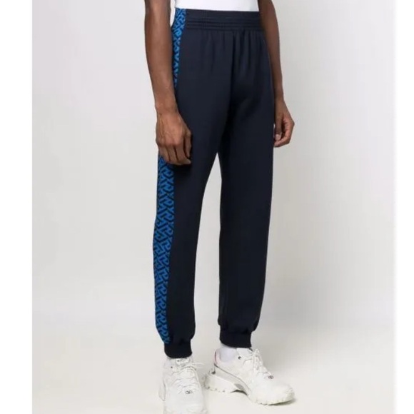 NWT Versace Greca BlueNavy + Sapphire Joggers - Picture 8 of 10